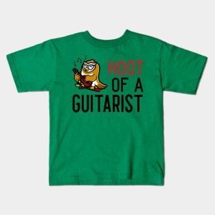 Hoot Of A Guitarist Kids T-Shirt